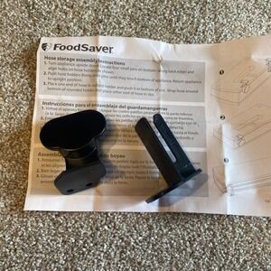FoodSaver Hose Storage Assembly Clips Replacement Parts Black 2pc Set